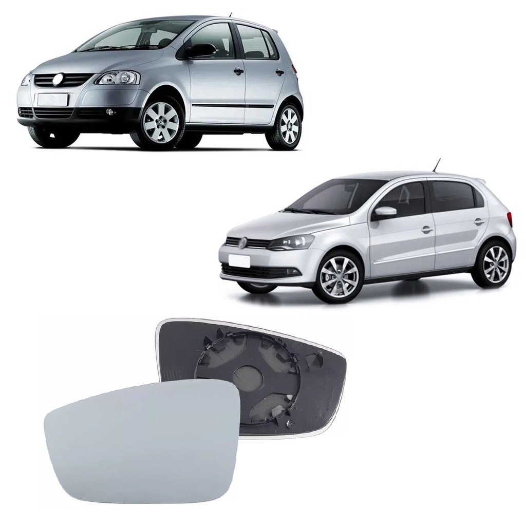 Lente Retrovisor Com Base Gol G6 Golf Polo 2012 2013 2014 2015 2016 Lado Esquerdo Motorista em Oferta na Shopee
