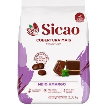 Cobertura Mais Sabor Chocolate Meio Amargo Fracionado 2,05kg Gotas - Sicao
