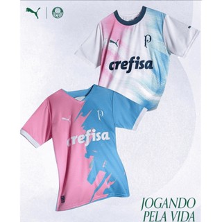 Team Shirt 2023 Palmeiras Outubro Rosa/Novembro Azul Camisola De Futebol