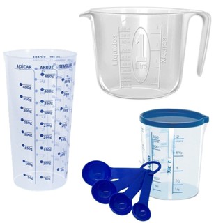 Medidores 7 peças Copo e Jarra dosadores Colher Medidora em Oferta na Shopee