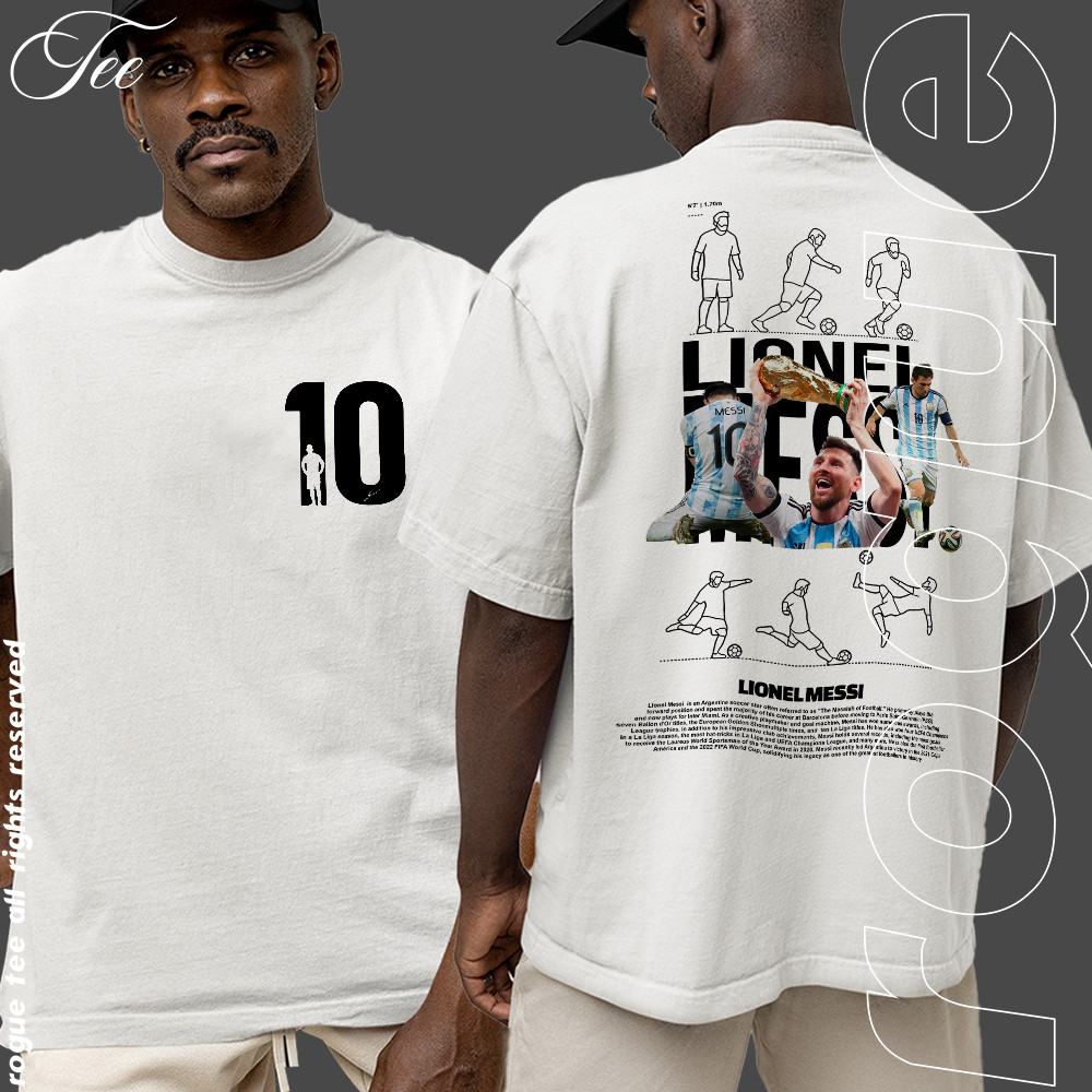 Camiseta Basica Lionel Messi Futebolista Argentino Atacante Graphic Unissex bkusa camisa futebol