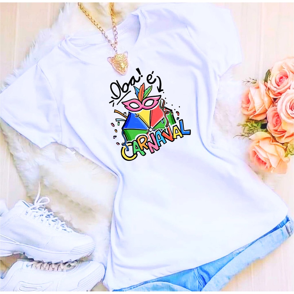 Camiseta - Oba, é carnaval -Tshirt em Oferta na Shopee