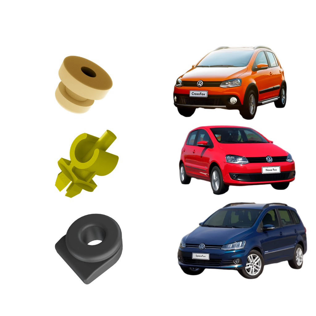 Kit Grampo Presilha Vareta Capô Fox Cross Fox Spacefox Suran