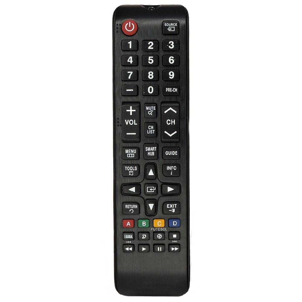 Controle Samsung Smart TV Universal com tecla Smart Hub + Pilhas