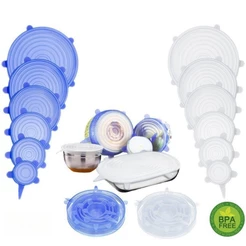Tampas Panela Silicone Universal Reutilizável Elástica Tampas Silicone KIT 06 Peças