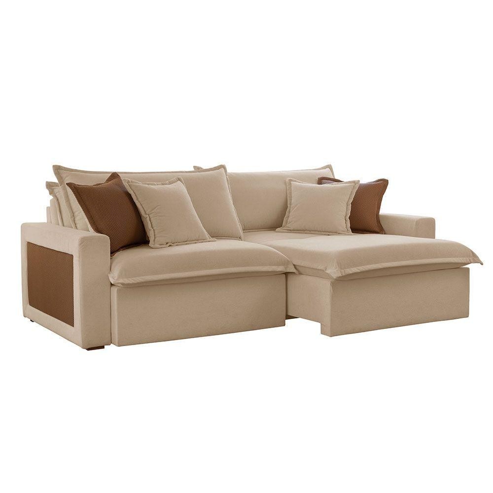 Sofá Dallas Linho Dois Módulos De 80cm B15 Meu Sofá Online A226 Linho Bege