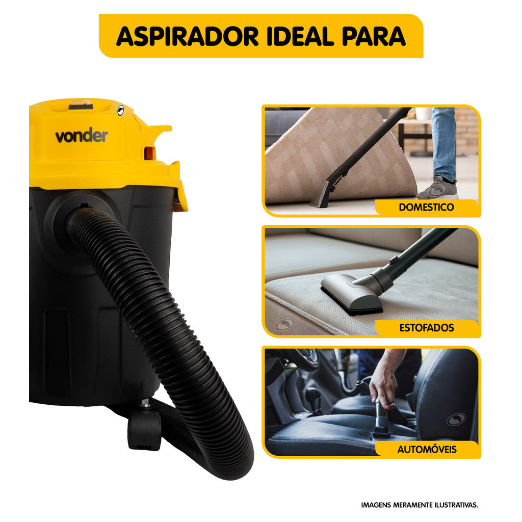 Aspirador De Pó e Líquidos 1000W 10 Litros APV 1010 127V Vonder · foto 2