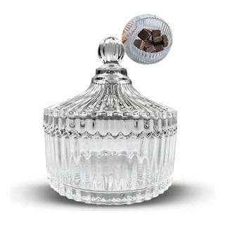 BOMBONIERE BALEIRO POTICHE DE VIDRO COM TAMPA 560 ML DECOR em Oferta na Shopee