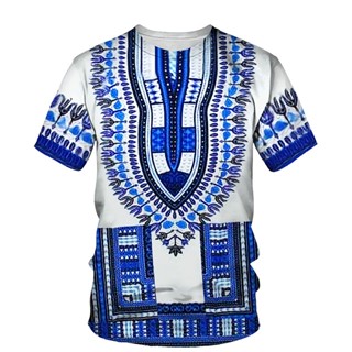 Nova Impressão Africana Camisetas Femininas/Men