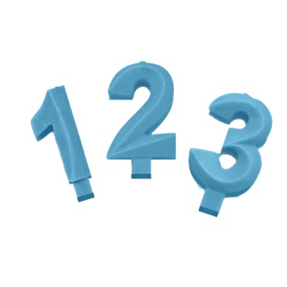 Vela de comemoração números - Candy Azul - 01 Unidade - Festcolor - Rizzo Distribuidora em Oferta na Shopee