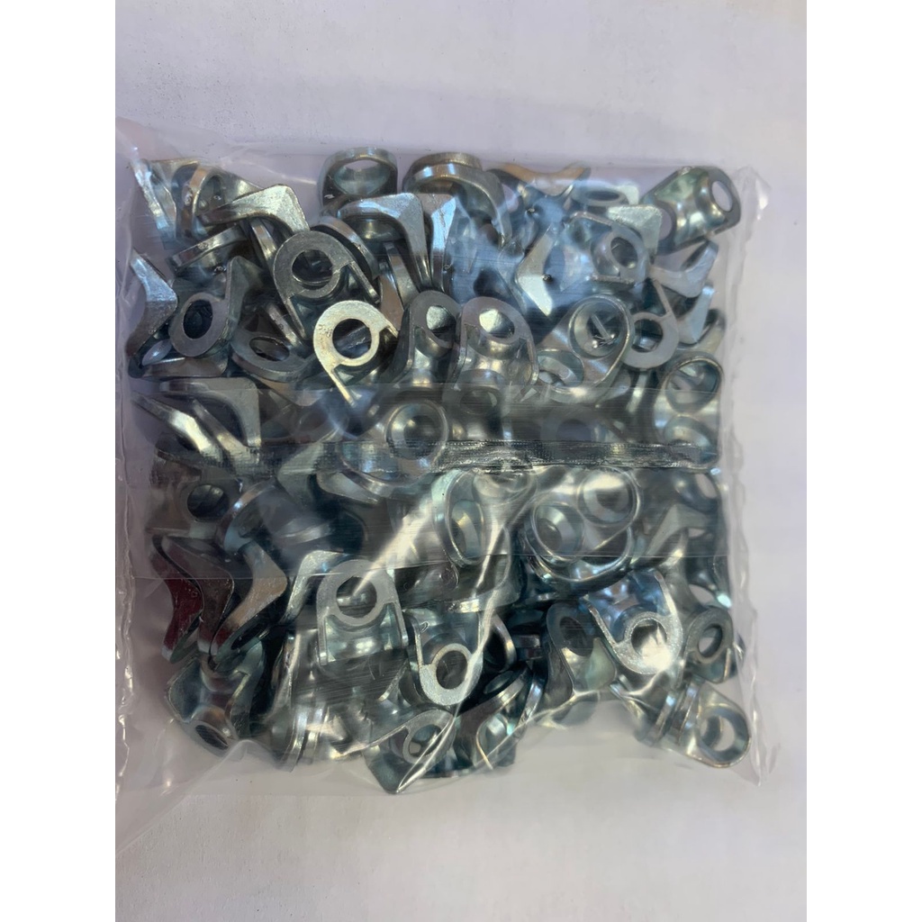 100 Cantoneira Suporte Cadeirinha 2 Furos niquelada / Fixação Marcenaria