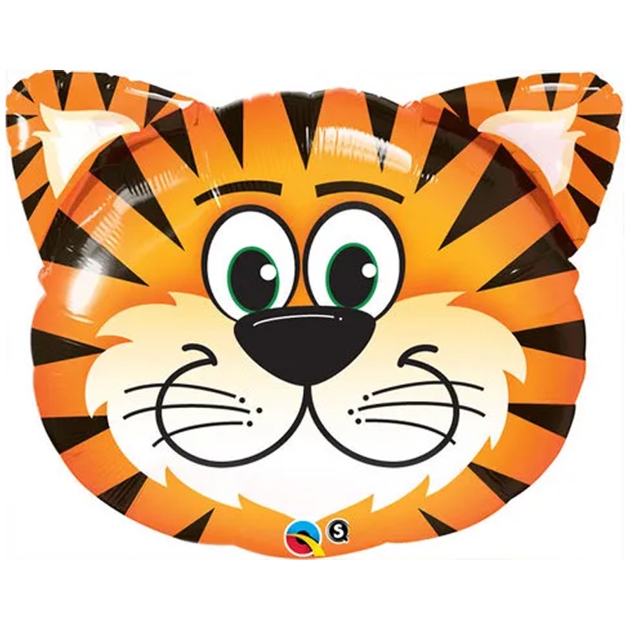 Balão de Festa Microfoil 30" 76cm - Tigre Sorridente - 1 unidade - Qualatex Outlet - Rizzo - Home & Living