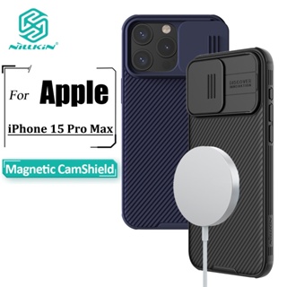 Nillkin CamShield Pro Capa Magnética Para iPhone 15 Pro Max Protetora Deslizante Câmera PC Dura + TPU Traseira À Prova D em Oferta na Shopee