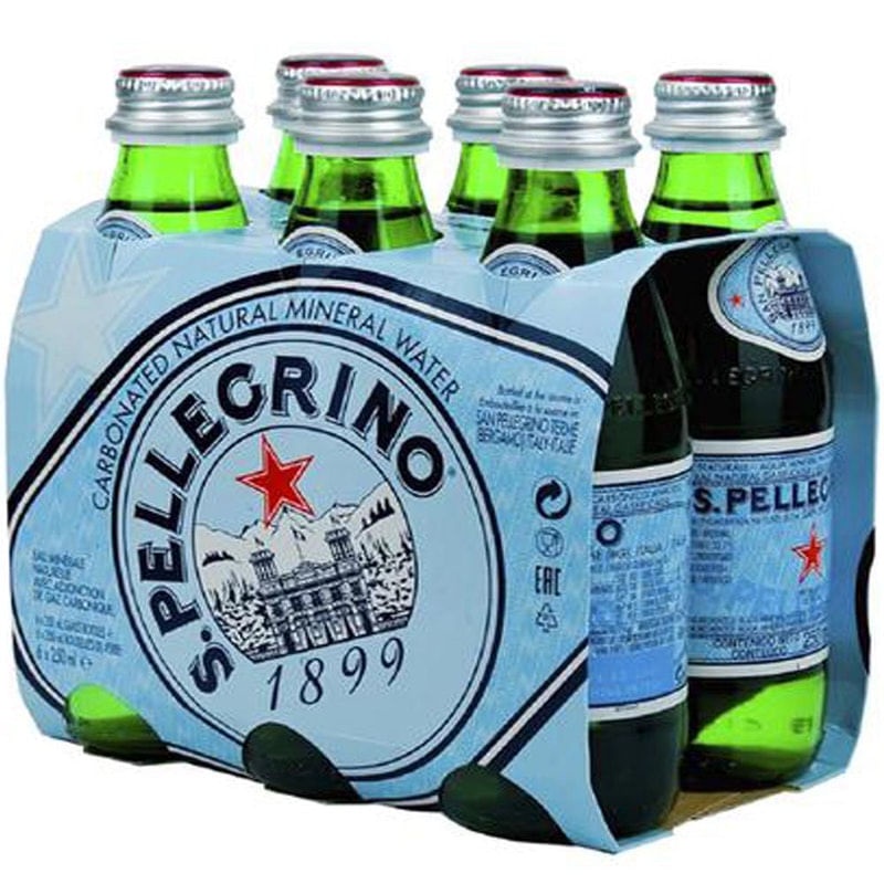 AGUA SAN PELLEGRINO MINERAL COM GÁS 250ML - PACK COM 6 UNID em Oferta na Shopee