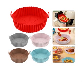 Cesto Forma De Silicone Para Fritadeira Air Fryer Forno e Microondas Redondo Reutilizável 23cm