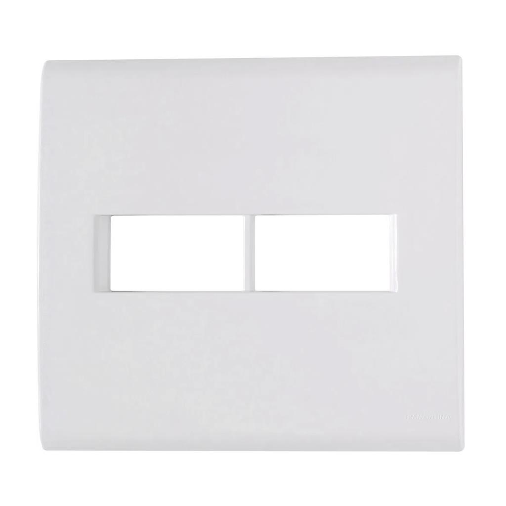 Placa 4x4 Branca Para 2 Modulos Com Suporte Liz Tramontina em Oferta na Shopee
