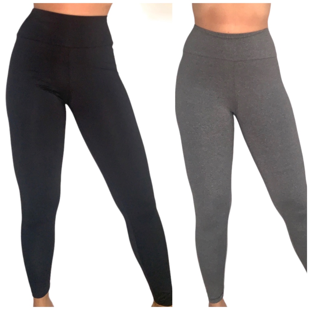 Kit 2 Calça Legging Leg Suplex Cós Duplo Básica Feminina Fitness Academia FitLin Grossa Esportiva Yoga Pilates Funcional Roupa De Inverno Adulto