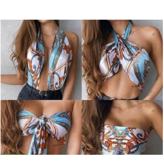 Lenços camisa Cetim Seda Elegante Primavera Grande 90x90（várias estampas)