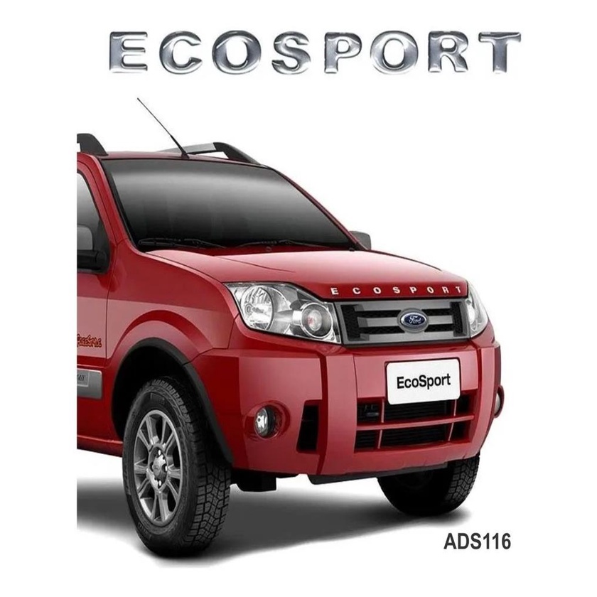 Adesivo Emblema Letreiro Capo Ecosport Cromado 2003 A 2010