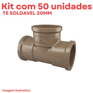 KIT TE SOLDAVEL 20MM FORTLEV - EMBALAGEM COM 50 UN. em Oferta na Shopee