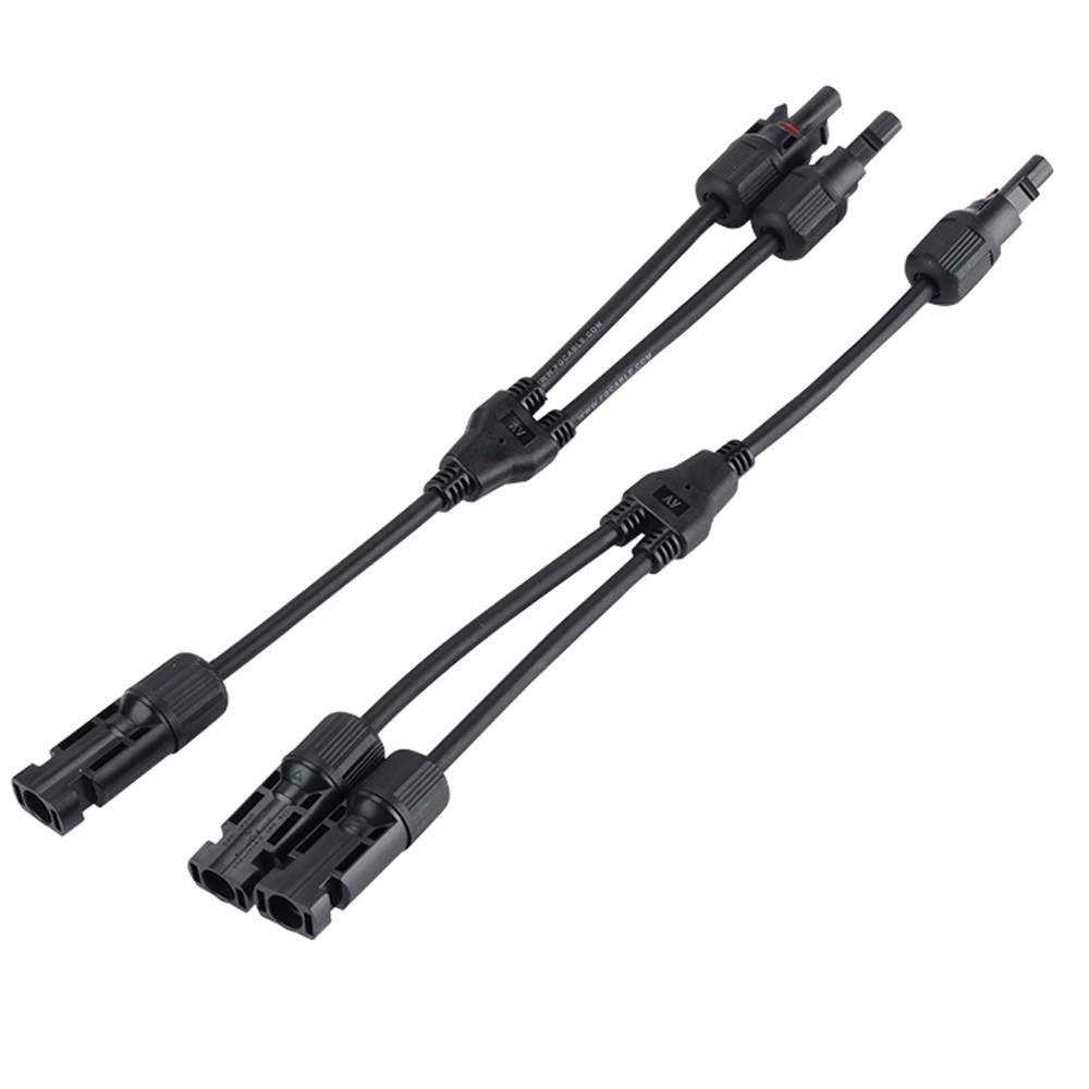 Conector MC4 em Paralelo Macho-Fêmea Flexível para 2 conexões (Par)