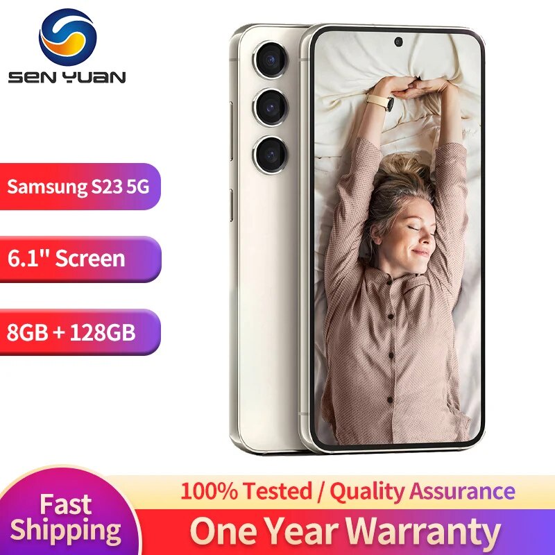 SmartPhone Samsung Galaxy S23 S911U1 5G Para Celular 6,1 " 8GB RAM 128GB ROM NFC 8K Vídeo Android-GoodLuckGift