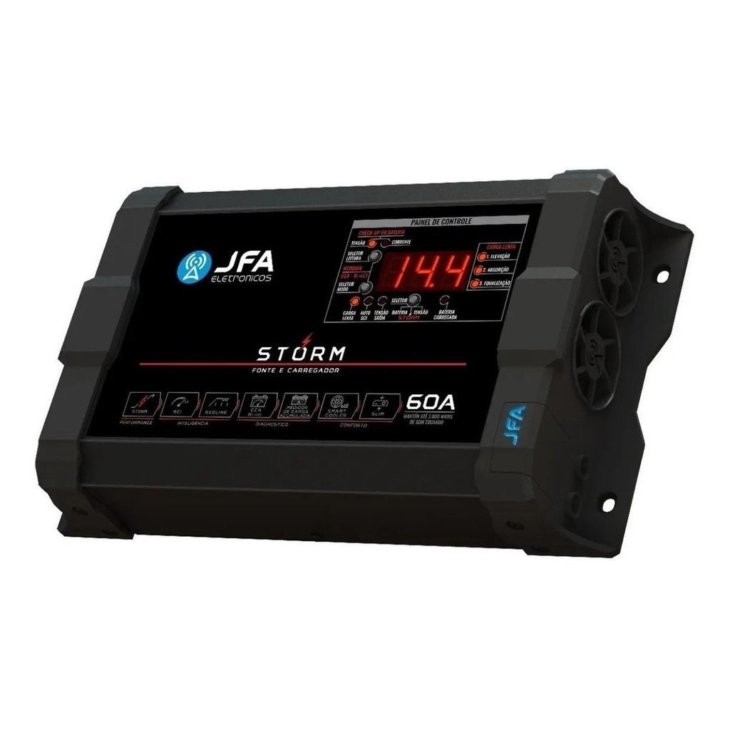 Nova Fonte Bivolt Com Sistema Sci da JFA Storm 60 Amperes