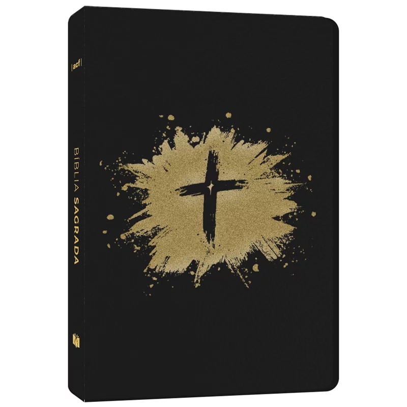 Bíblia Sagrada Cruz Dourada | ACF | Letra Maior | Capa Luxo em Oferta na Shopee