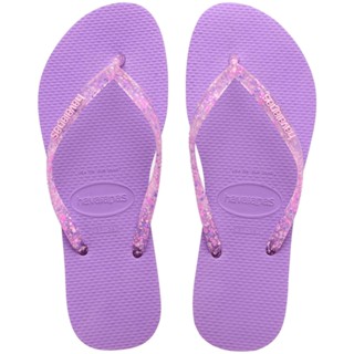 Chinelo Havaianas Slim Logo Metallic Roxo Prisma