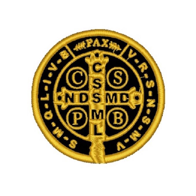 Patch Bordado Medalhão São Bento - São Bento de Núrsia