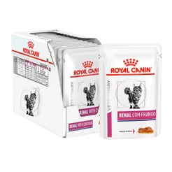 Kit 12 Ração Úmida Sachê Royal Canin Veterinary Diet Renal Gatos Adultos 85g