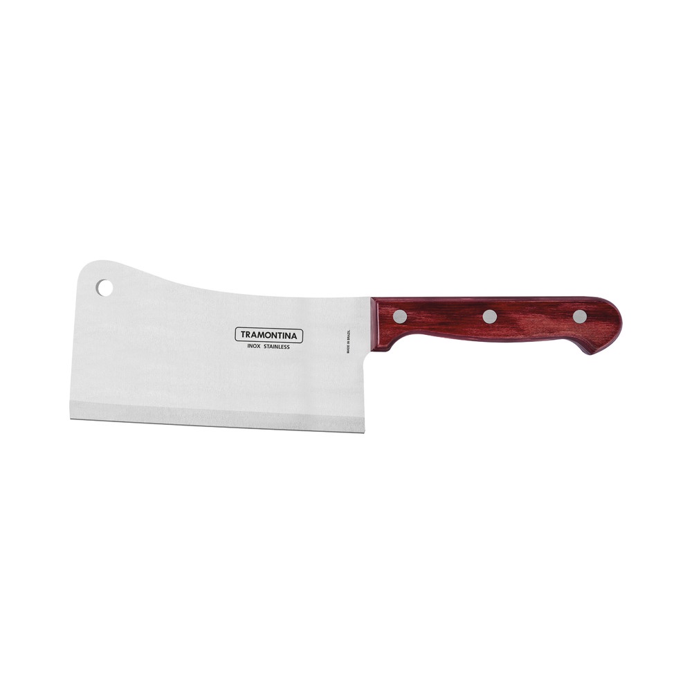 Cutelo Tramontina Inox C/ Cabo de Madeira Polywood 6" Vermelho