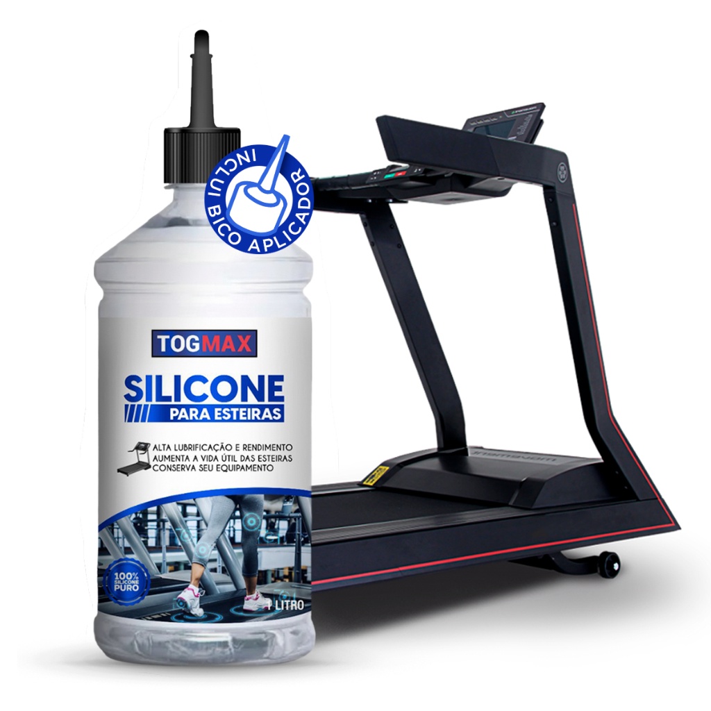 Silicone lubrificante Para Esteira Ergométrica e Industrial 1000ml Togmax Esteiras Lubrificante Academia Silicone para Carro Academia Treino Natural Fitness