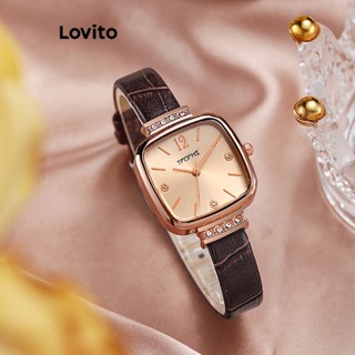 Lovito Relógio em Quartzo Básico Simples para Mulheres L69AD049 (Marrom)