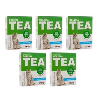 05 Coleiras Antipulgas E Carrapatos Tea 327 Gatos 13g 33cm em Oferta na Shopee