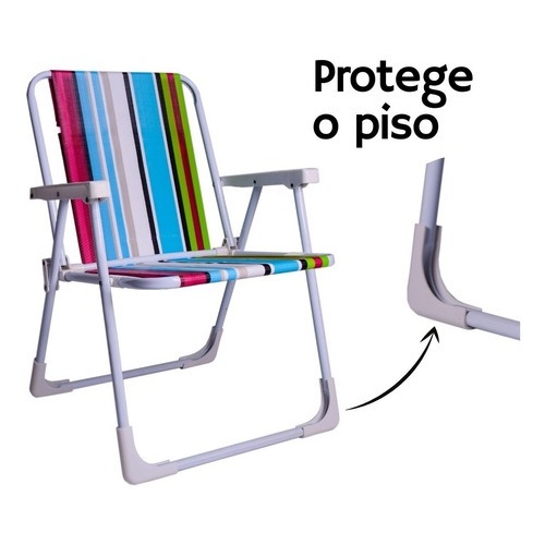 Pé Protetor de Piso em L 2 Kits P/ Cadeira de Praia e Varal em Oferta na Shopee