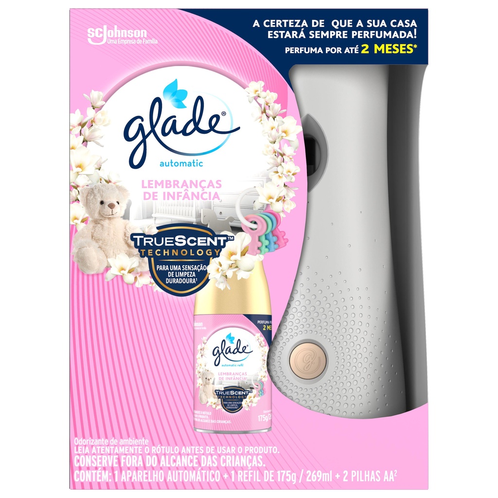 Odorizador de Glade Automatic Spray Aparelho + Refil Lembrança de Infância 269ml - Home & Living