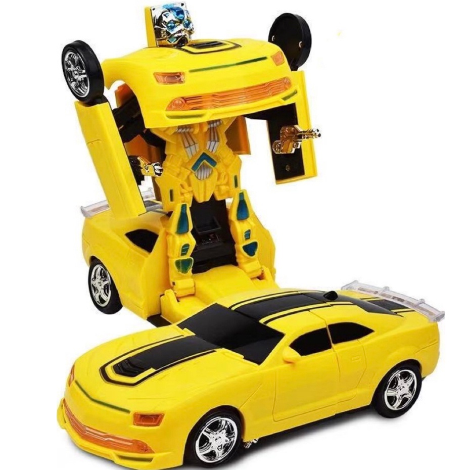 brinquedo Carrinho Camaro Transformers Vira Robô Luz Som Bate Volta em Oferta na Shopee