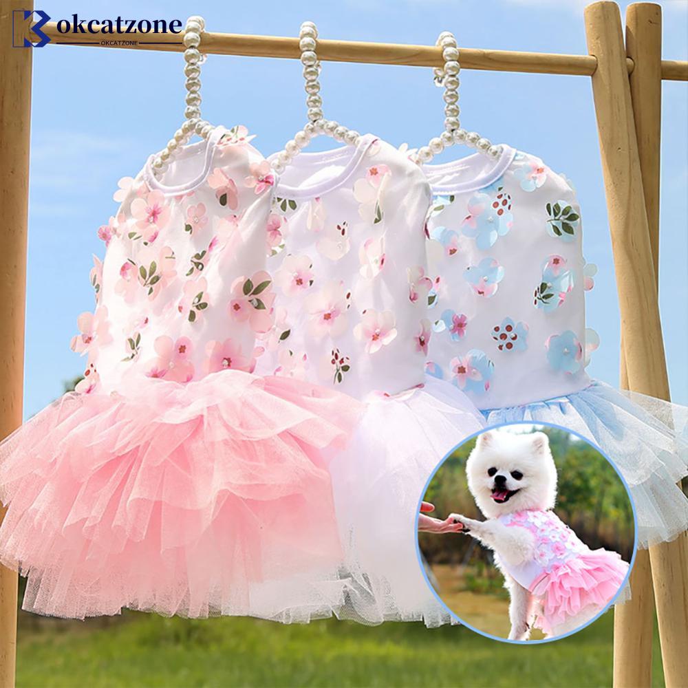 OKCATZONE Vestido De Verão Saias Confortáveis Cães Cachorro Princesa Roupas P4U5 em Oferta na Shopee