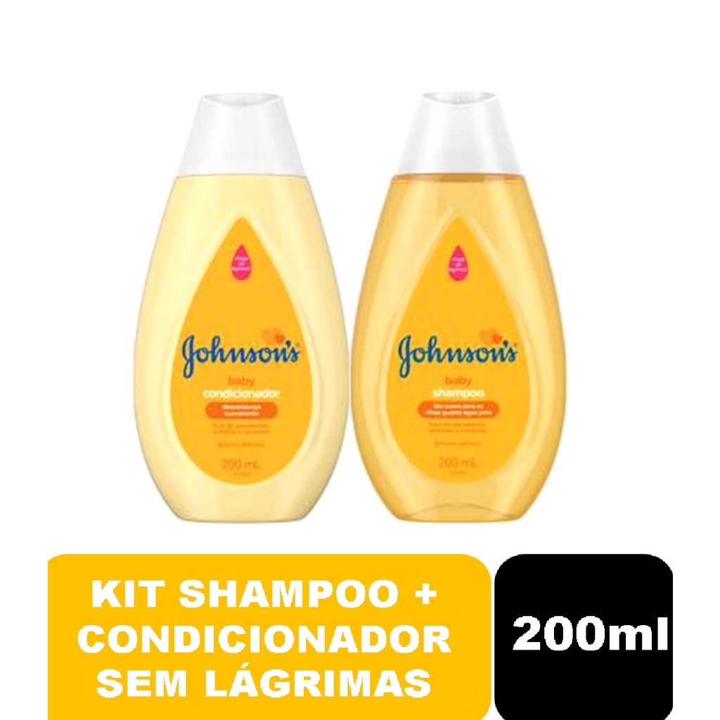 Kit Shampoo Glicerina e Condicionador Sem Lágrimas Johnson's Baby 200ml