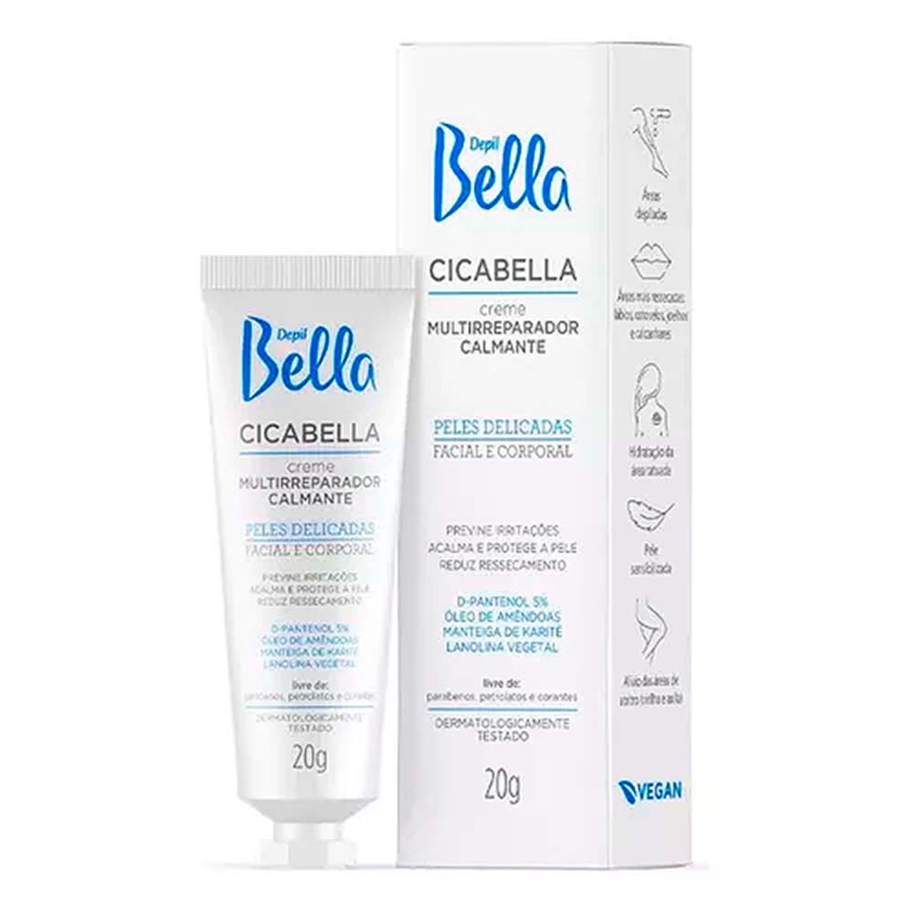 Creme Calmante Multirreparador Cicabella 20g - Depil Bella
