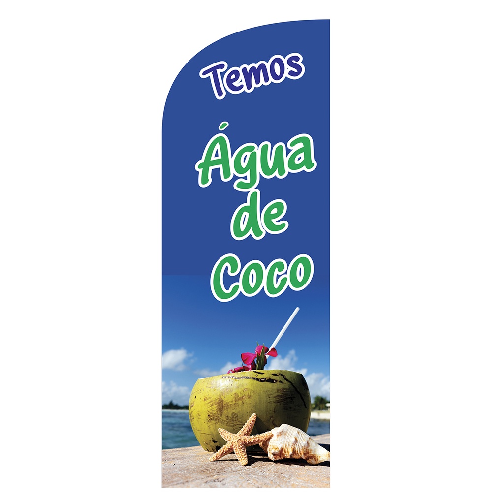 BANDEIRA PARA WIND BANNER 3 METROS SOMENTE PANO AGUA DE COCO