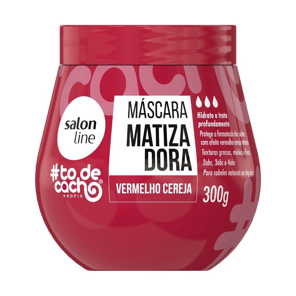 Máscara Salon Line #Todecacho Matizadora Vermelho Cereja 300gr em Oferta na Shopee