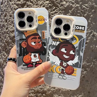 Capa dura fosca avançada NBA KOBE James Capa compatível com iPhone 11 12 13 14 Pro Max 14Plus 15promax Capa iPhone 12promax 13promax 15pro