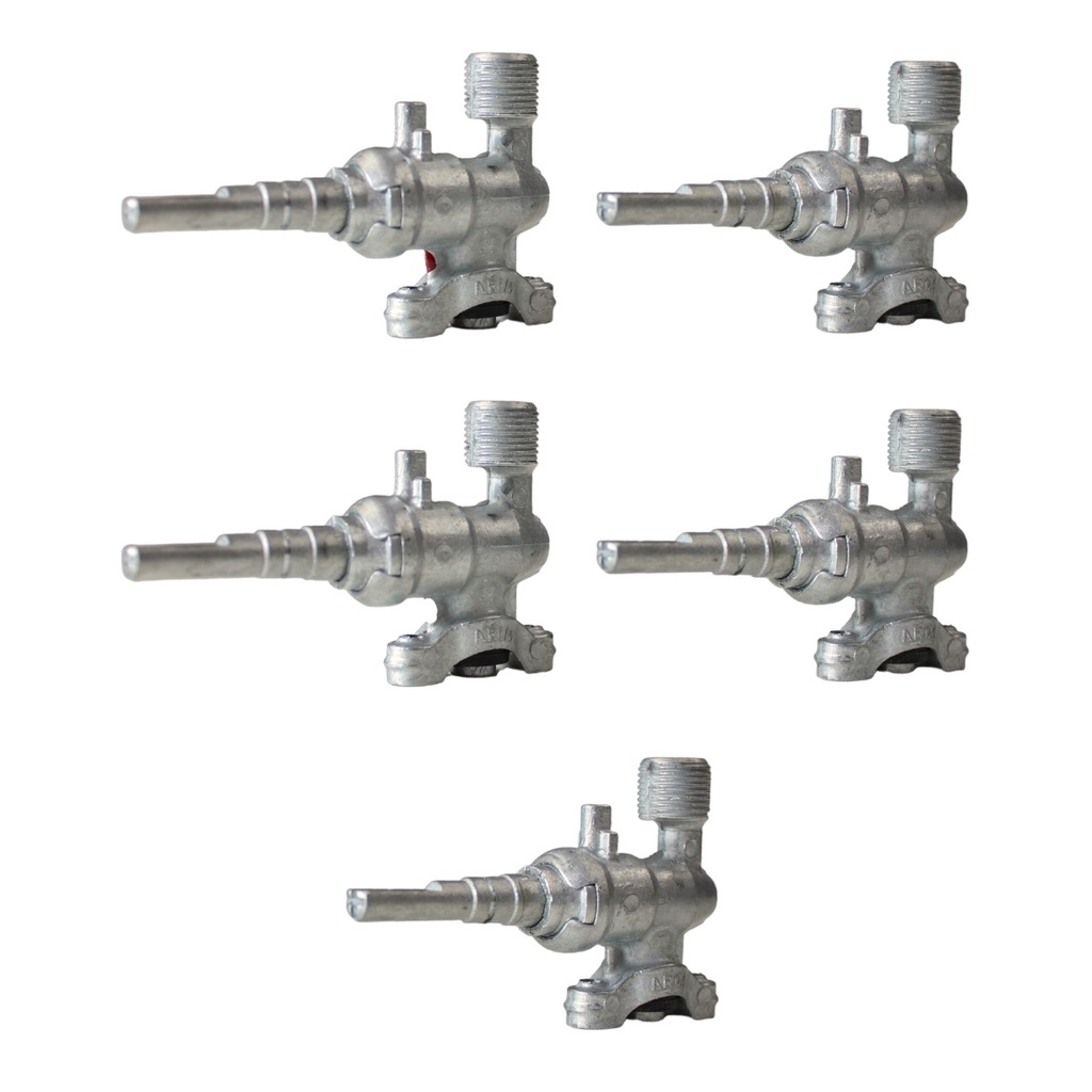 Kit 5 Registro Ramal de Rosca Cooktop Esmaltec 5 Bocas