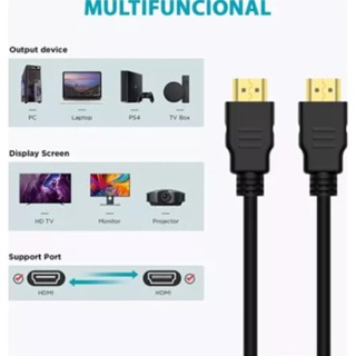 Cabo Hdmi 2 Metros Ultra Hd 4k Full Hd 1.4 Para Televisão, Vídeo Games Notebook Home Theater