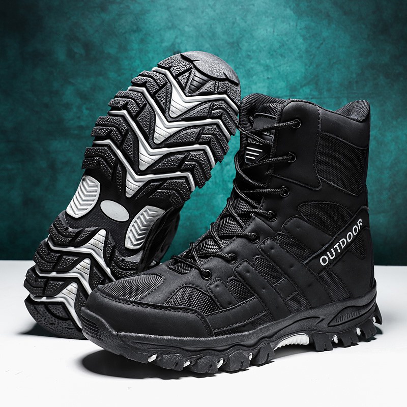 Sapatos de Caminhada para Homens ao Ar Livre Botas para Homens ao Ar Livre Botas Militares Mid-Top Botas de Caminhada Botas de Combate Tático Botas de Combate Tático Botas de Caminhada Botas de Combate Original Botas de Combate HighTop Botas de Caminhada 