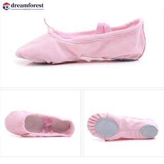 DREAMFOREST Lona Para Crianças Adultas Sapatos De Dança De Ballet Macio Ginástica Pointe Rosa A9Q7