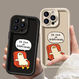 Engraçado Pato Criativo Paródia Macio Espessado Caixa Anti-Queda Para IPhone X XR XS Max 11 12 13 14 15 Pro Plus 7 8 De Lente De Proteção Total Capa De Silicone À Prova De Choque