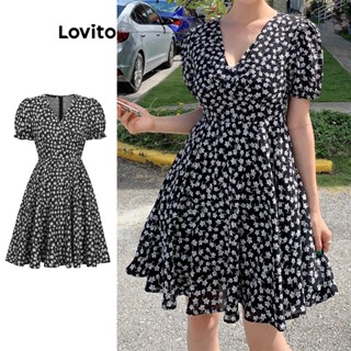 Lovito Vestido Casual Ditsy Com Estampa Floral Para Mulheres L77ED120
